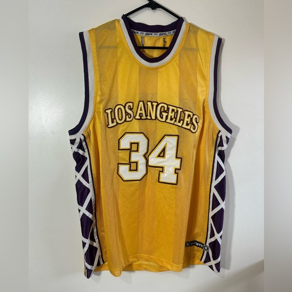 LOS ANGELES LAKERS #34 BASKETBALL JERSEY - Picture 3 of 4